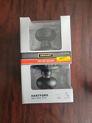 Defiant Keyed Entry Door Knob Set Hartford Matte Black 1007 789 930