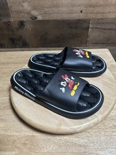 Mickey Minnie Women s Black Graphic Slides Size 10