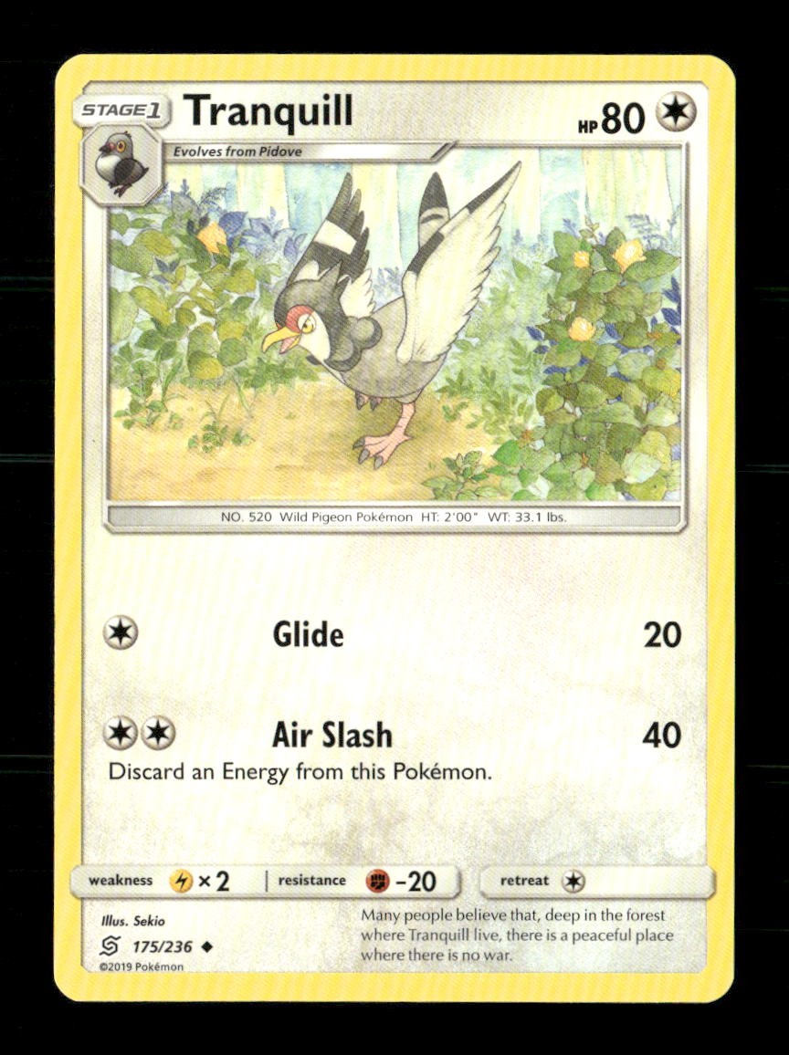 Tranquill 175/236 Unified Minds NM/M Pokemon