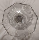 Vintage Pressed & Etched Floral Glass Compote Pedestal Candy Dish Hexagon Stem  — photo 5