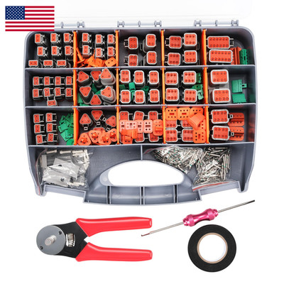 Tokckybl 482 Pcs Dt Deutsch Connector Kit 2 3 4 6 8 12 Pin Waterproof