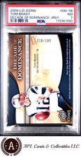 2009 UD Tom Brady #DD-TB Icons Decade Of Dominance Jersey PSA 7