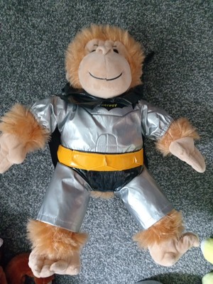 Bear Factory Affe Teddy mit Batman Anzug Kleidung (gebraucht super Zustand)