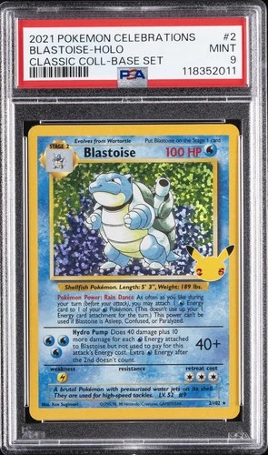 2021 POKEMON CELEBRATIONS CLASSIC COLLECTION #2 BLASTOISE-HOLO PSA 9