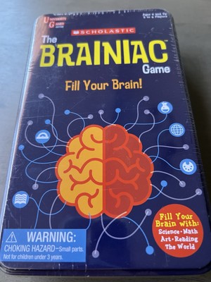 Scholastic The Brainiac Game Science Biology Knowledge Trivia Game Sealed