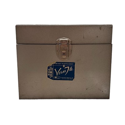 Vtg Versa File Metal Box Toccoa Metal Products Co. 12.5 X 5.5 X 10'' no Key T53