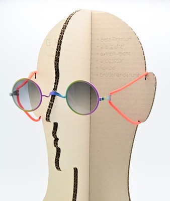 Grafix Sunglasses Round Rainbow Elastic Strap Temples Fancy Exclusive Small