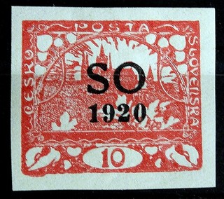 CSR Eastern Silesia Mi No 3 black overprint SO 1920 not issued