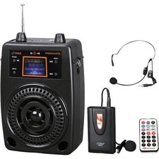 Pyle PWMA83UFM Portable PA Speaker System Microphone  Music Player FM Radi...