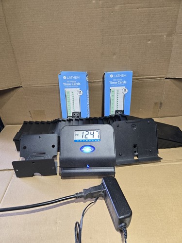 Lathem 800P TruAlign Thermal Print Time Clock Time Work Clock Tested Working
