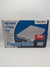 SmartDisk FDUSB-TM2 2x USB 3.5" Floppy Disk Drive Titanium Box Untested