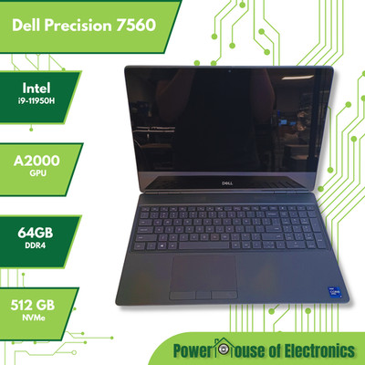Dell Precision 7560 | i9-11950H | 64GB RAM | A2000 GPU | 512GB NVMe | Win11 Pro