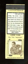 1936-39 Diamond Matchbooks Tan Hockey Lorne Carr GD *d2