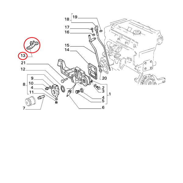 ÖLfilter Halter Fiat Tempra - Typ - Lancia Dedra Original 7730414-image
