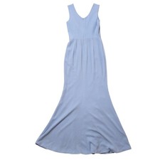 Dress the Population Blue Mermaid Gown Small Slit Formal 198 Retail