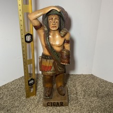 Carved Wood Native Indian Chief Cigar Store Figure