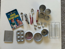 Vintage 1953 BETTY CROCKER'S Junior Baking Book w/ Pans  Utensils