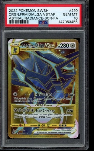 Origin Forme Dialga VSTAR - (Secret) 210/189 Swsh10: Astral Radiance Holo PSA 10