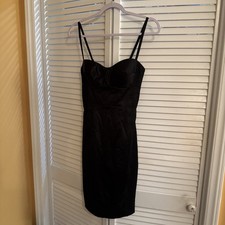 GUESS Womens Black Adjustable Trim Knotted Padded Lined Spaghetti Strap Dress 3