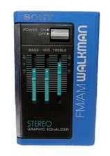 Vintage Sony Walkman SRF-35W Portable FM/AM Radio Blue