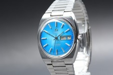 Near MINT OMEGA Seamaster 35mm 166.0216.2 Automatic Blue Dial Men's Vintage