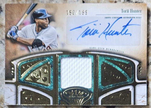 Torii Hunter 2026 Topps Tier One Game-Used Patch Auto /199 🖋️ #ATIR-THU