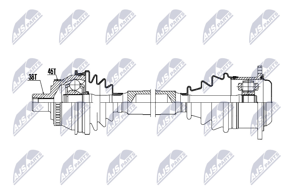 Front Right NTY NPW-AU-102 Drive Shaft for AUDI - Image 4
