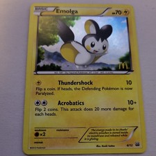 Emolga 6/12 - McDonald's Stamped Holo Promo 2012 Pokemon TCG LP