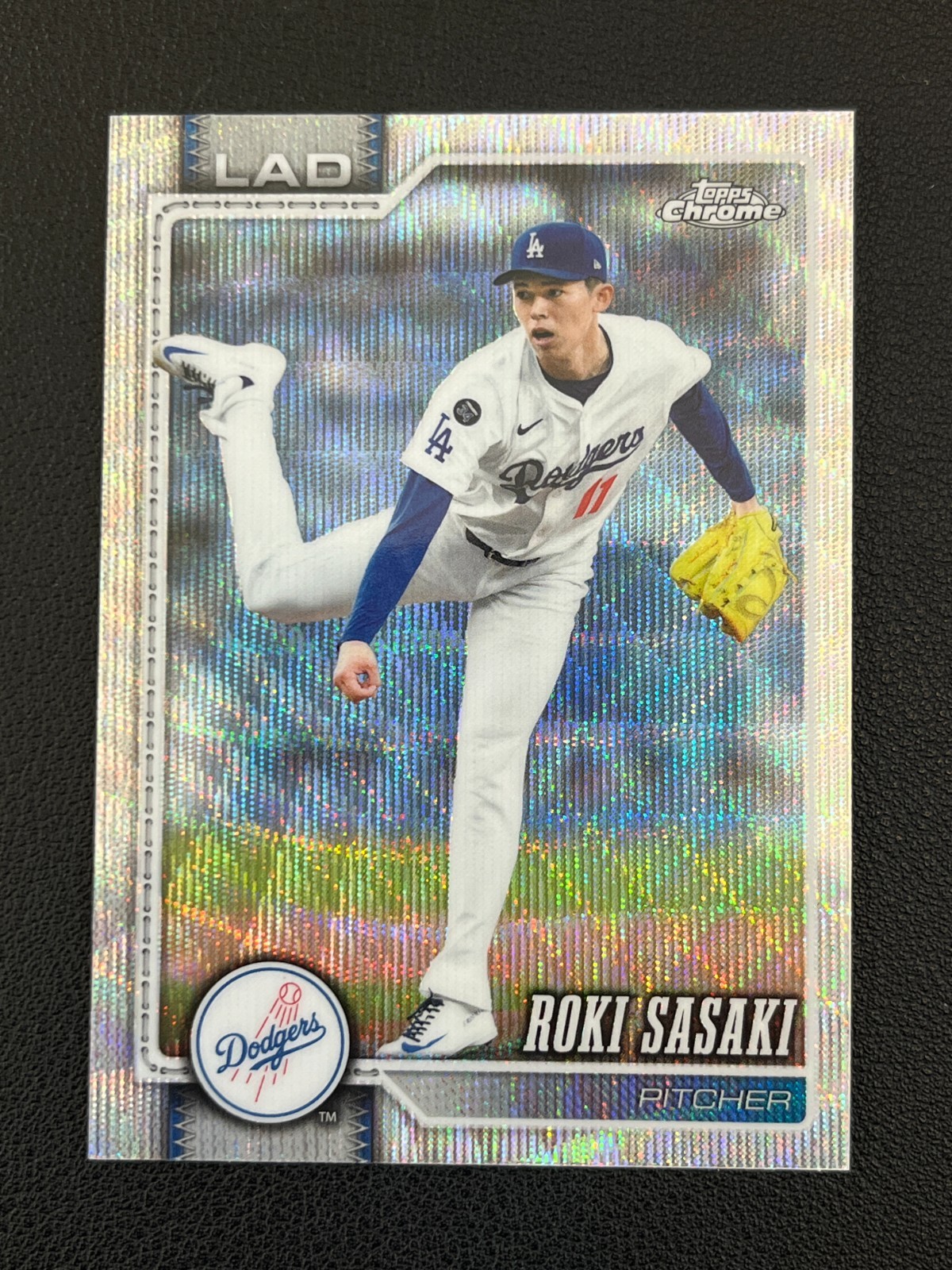 Roki Sasaki 2026 Topps Chrome Wave Refractor Dodgers 