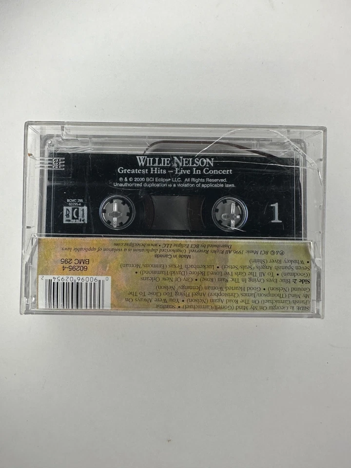 Greatest Hits: Live In Concert - Willie Nelson (Cassette 1996 BCI Music) - Image 3 of 3
