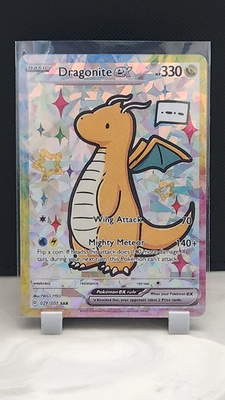 #ad Pokemon Cracked Ice Holo Rainbow Boarder Cute Anime Dragonite EX Card $9.99