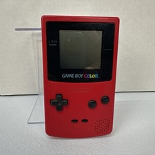 Nintendo Game Boy Color Berry Red Handheld System Tested Works CGB-001