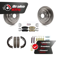 Rear Disc Rotors Ceramic Pads Parking Shoes Hardware Kit For Outback Sport 2.5i