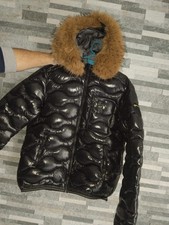 blauer Herren Daunenjacke MIT ABNEHMBAREM FELL GRÖSSE S-L-M-XL-XXL