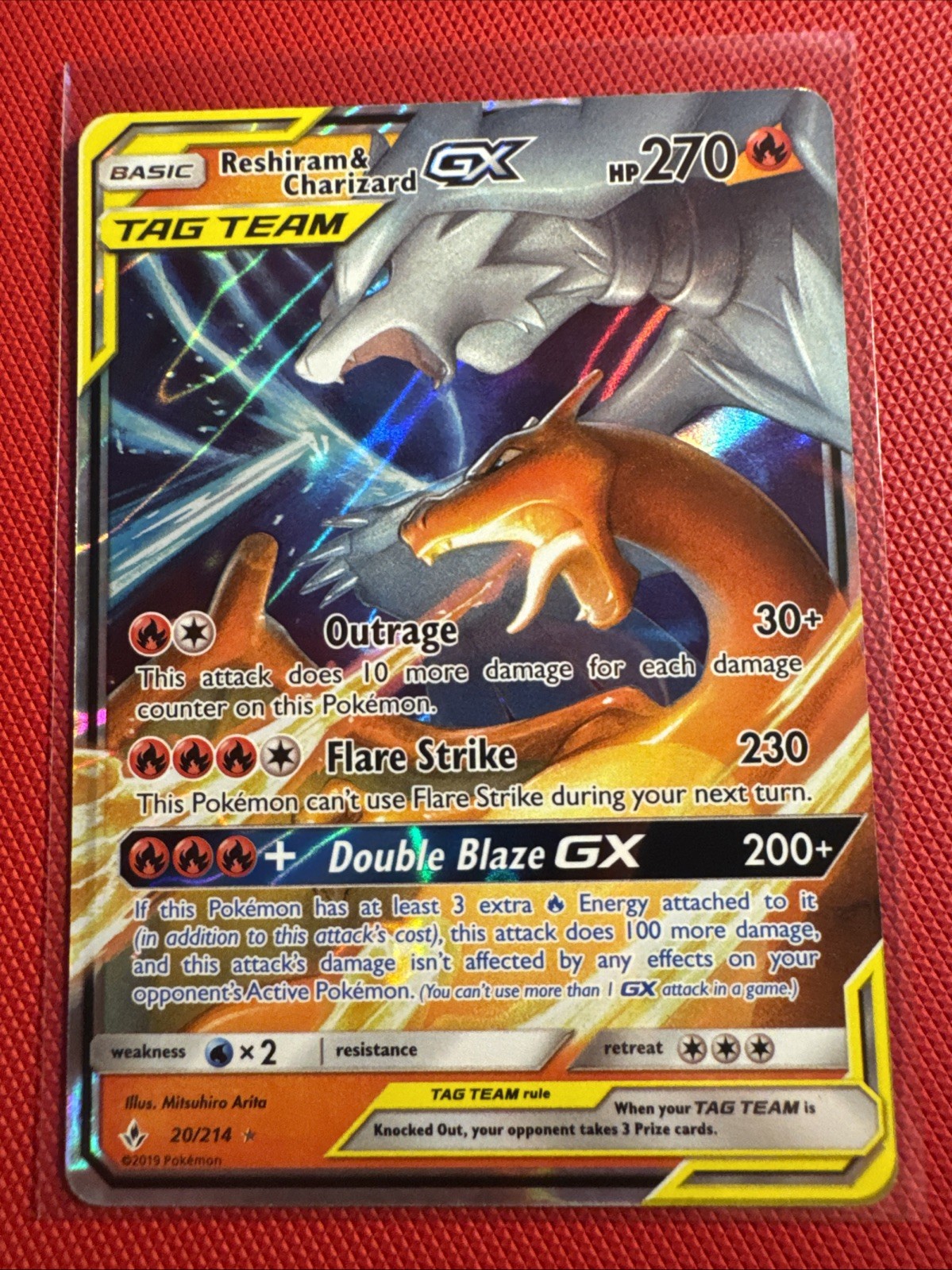 Reshiram & Charizard GX 20/214 Sm-Unbroken Bonds Holo
