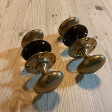 Brass Antique Door Knobs Pulls Handles Vintage VICTORIAN - NON TURNING