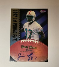 1997 Pro Line II Memorabilia - Rookie Autographs Yatil Green Miami Dolphins Auto