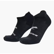 Brooks Unisex Adults Sz Medium 1-Pair Black Run-In No Show Socks C6-4