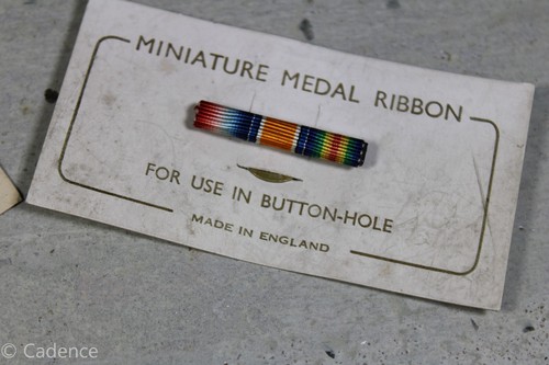 WW1 British Miniature Lapel Medal Ribbon Bar 1914-15 Star Service & Victory A142 - 第 3/6 張圖片