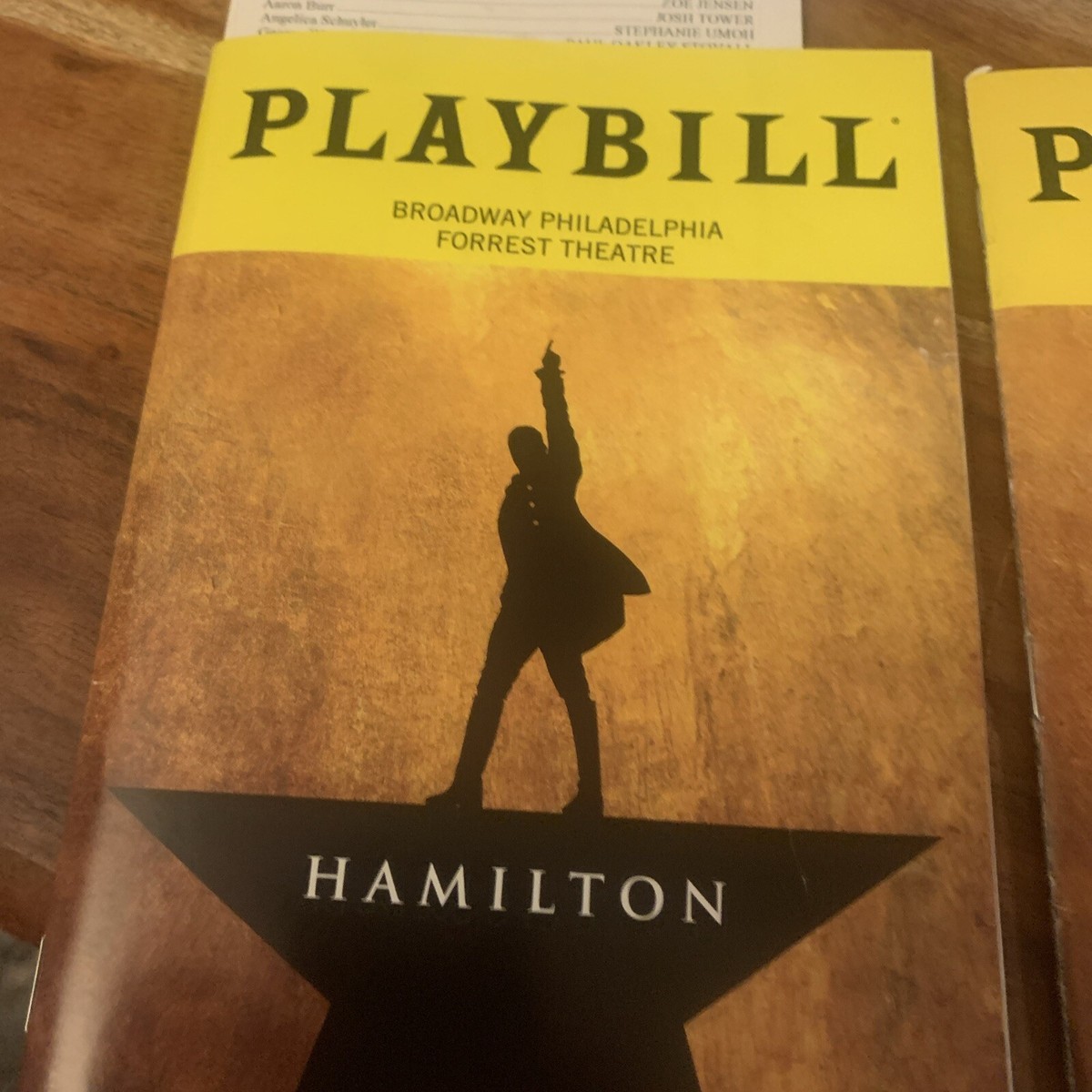 HAMILTON Jan 2018 Playbill! JAMES MONROE IGLEHART Mandy Gonzalez
