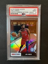 2019 Panini Hoops Joel Embiid Lights Camera Action-Holo PSA 9