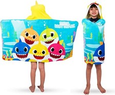 Franco Kids Bath and Beach Soft Cotton Terry Hooded Towel Wrap, 24" x 50", Baby