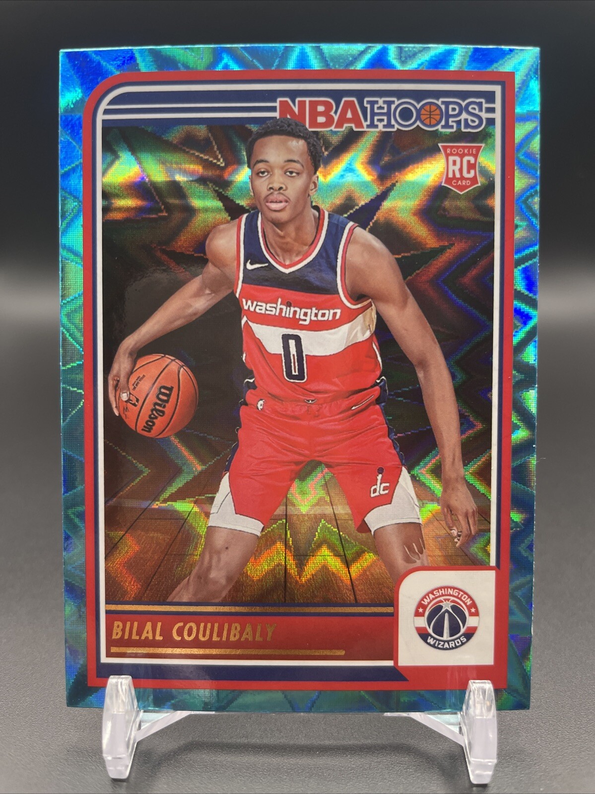 BILAL COULIBALY - 2023-24 NBA Hoops Teal Explosion Holo Rookie RC #276 Wizards