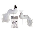 2 Stück Set Tisch Dekoration Brautpaar Tauben Geschenk Deko Hochzeit