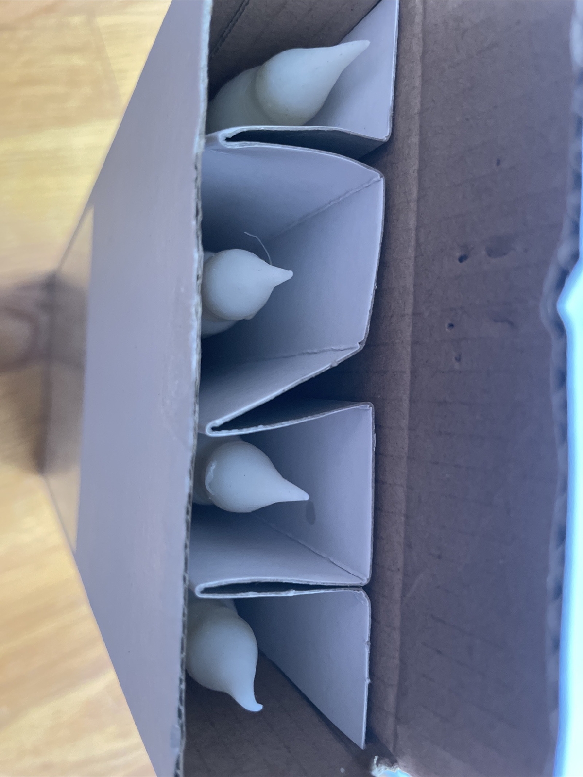 Set Of 4 Flameless Vigil Taper Candles 10” Ivory Wax NEW eBay