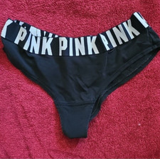 VICTORIA'S SECRET PINK M LOGO BAND VINTAGE RARE CHEEKSTER PANTIES