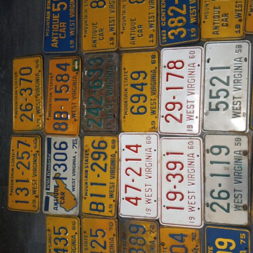 Vintage WV License Plates 19581976 Choose your plate eBay