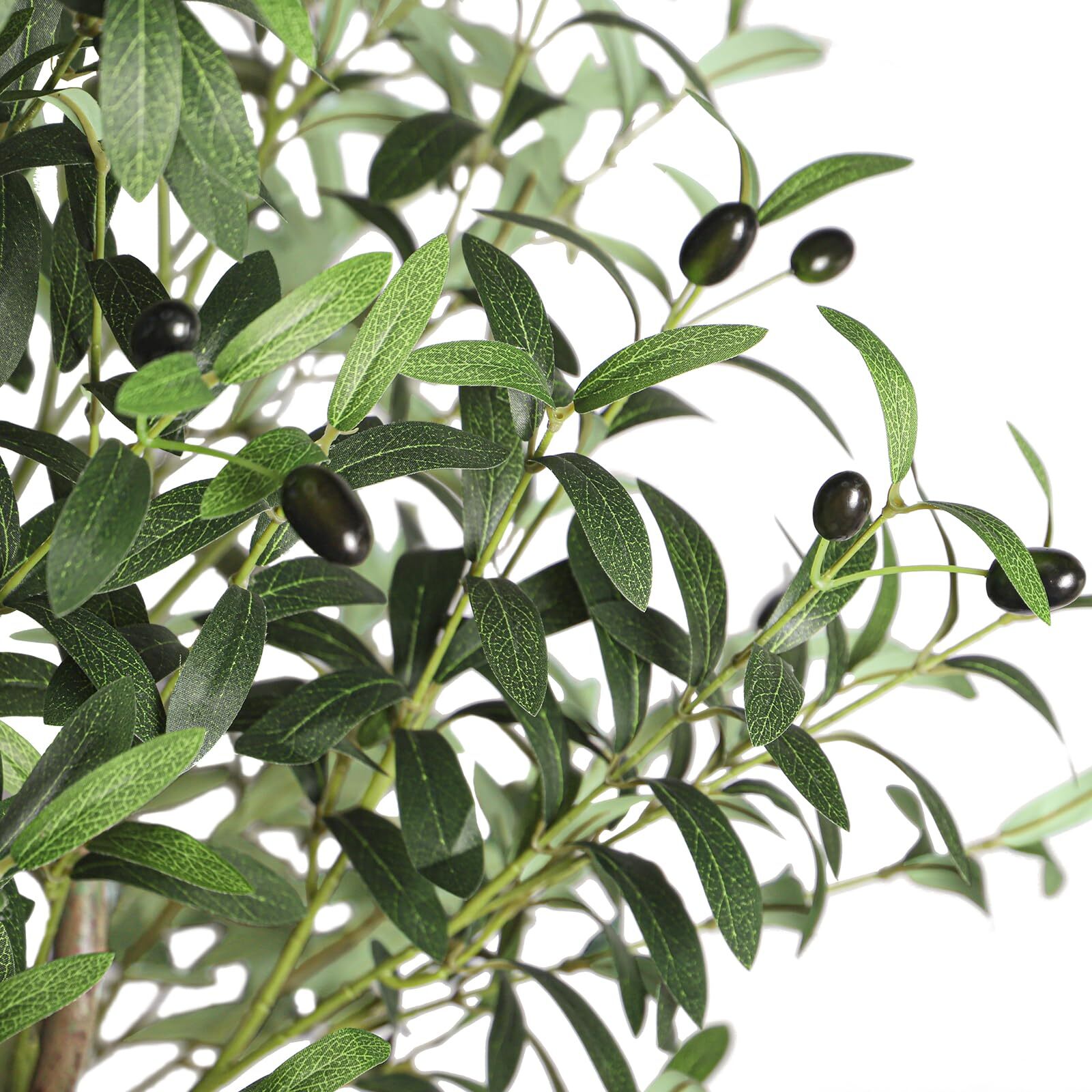 YOLEO Artificial Olive Tree 4FT Tall Faux Silk Plant for Home Office