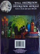 HALLOWEEN Spooky Decorative Plastic Wall Mural Halloween Spells FREE SHIPPING 