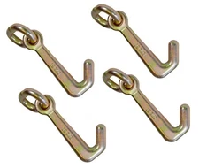 4 Pack G70 Heavy Duty Towing Mini J Hook for Car Hauler Wrecker Towing Truck